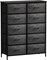 Sorbus Dresser with 10 Drawers - Storage Unit Organizer Chest for Clothes - Bedroom, Room, Nursery, & Closet - Steel Frame, Wood Top & Handles, and Easy Pull Fabric Bins
